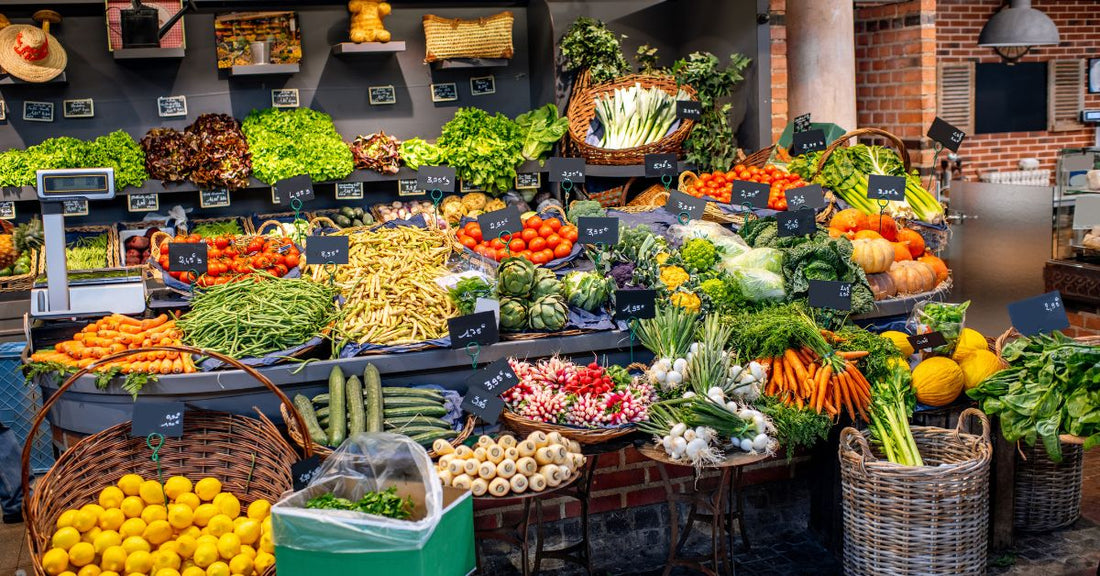 Vegetables and friuts at the market place